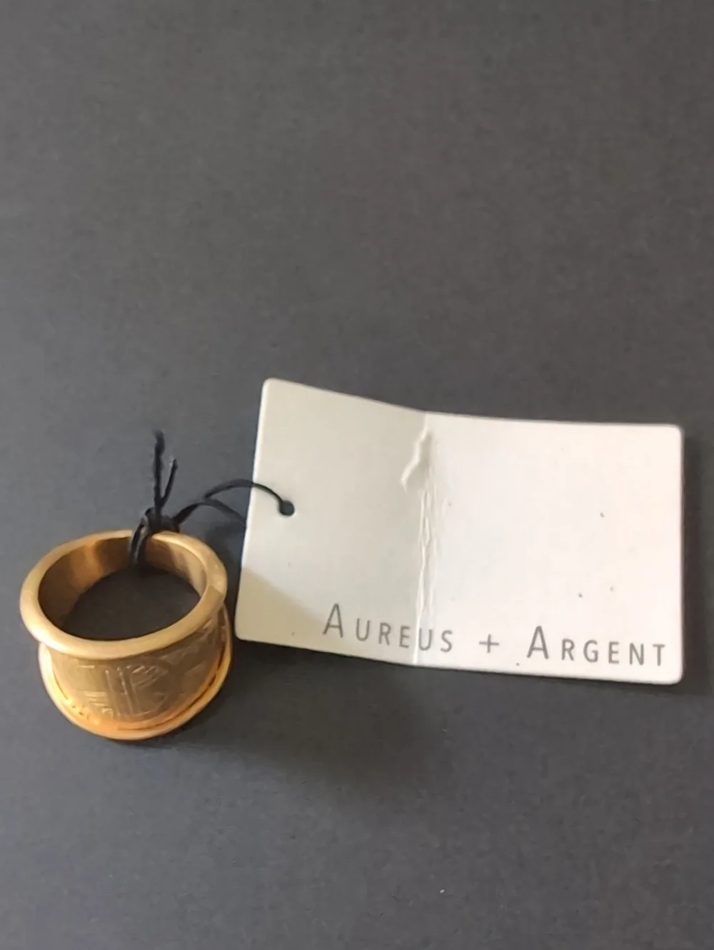 Asha Etched Ring Aureus + Argent - Size 6
